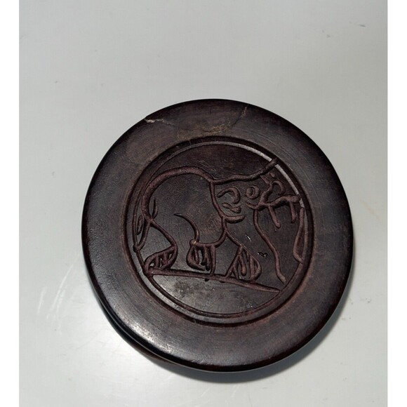 5 Wooden African Coasters Elephants Hand Carved Cup Holder Broken Unbranded - Picture 2 of 7